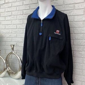 Arnold Palmer Men Black Long Sleeve Golf 1/4 Zip Pull Over Jacket Size XL